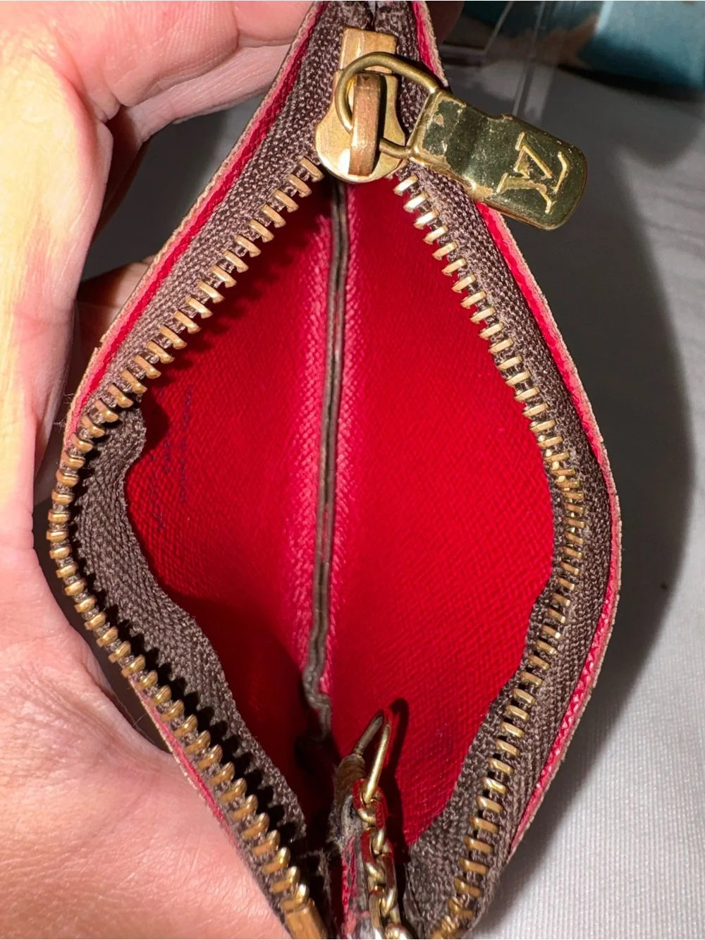 Authentic Louis Vuitton Cerises Monogram Cles Key card case Pouch w/ Certificate